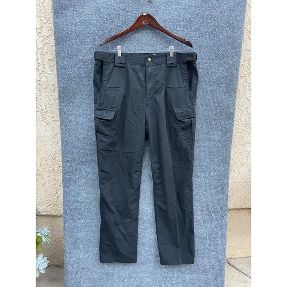 5.11 Tactical Pants Mens 36x34 Black Ripstop Cargo Outdoor Utility Workwear - Picture 1 of 12